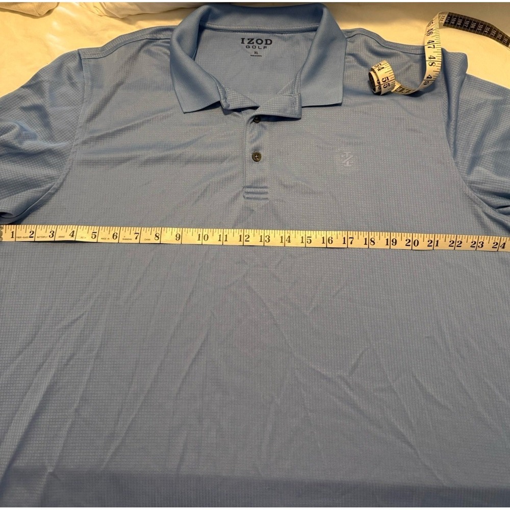 Izod Men's Sky Blue Golf Polo Shirt 1361 - Picture 5 of 6